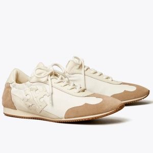 NIB Tory Burch Sneaker white/ivory and tan Sz 8